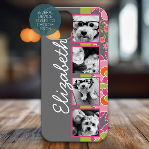 Funda Para iPhone 14 Plus De Case-Mate Colaje de fotos flores rosa y naranja