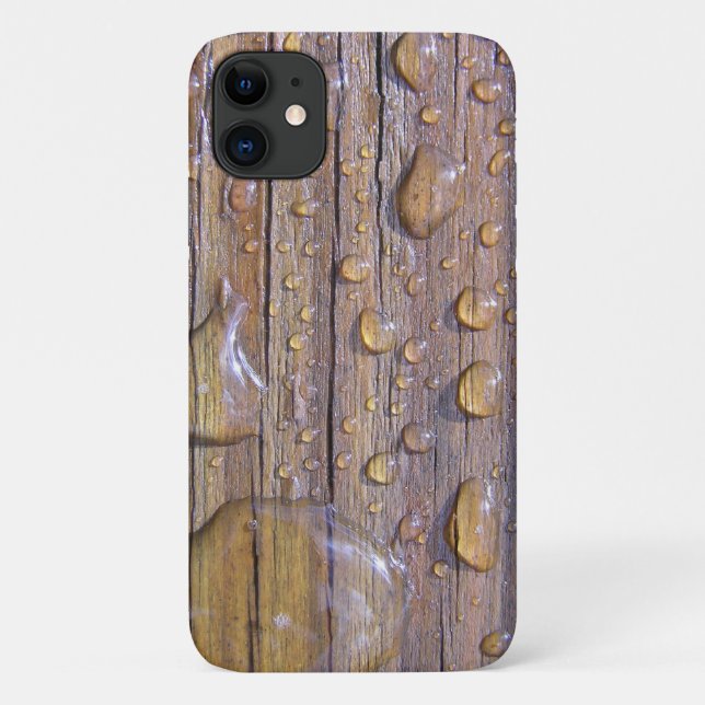 Funda De Case-Mate Para iPhone Colas De Agua En Madera Fotografía De Cierre (Reverso)