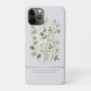 Funda Para iPhone 11 Pro Colección Botánica Etérea de Oro y Salvia