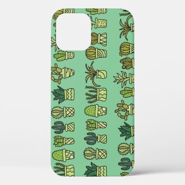 Funda De Case-Mate Para iPhone Colección Cactus: Juego de Doodle de mano. (Reverso )