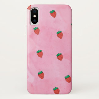 Funda Para iPhone X Colección de amantes de fresas móviles