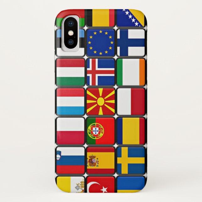 Funda De Case-Mate Para iPhone Colección de banderas internacionales, banderas mu (Reverso)