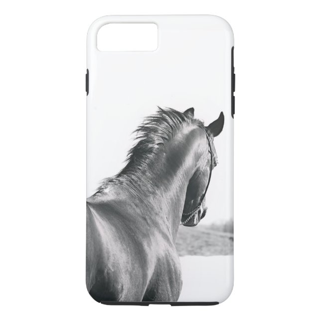 Funda De Case-Mate Para iPhone colección de caballos. B&W (Reverso)