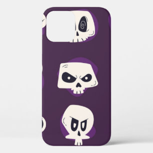 Funda Para iPhone 12 Colección de cráneos dibujada a mano de dia de mue