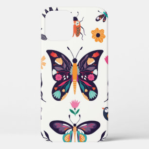 Funda Para iPhone 12 Colección de elementos de verano primaverales por