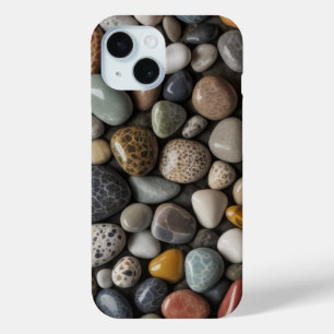 Funda Para iPhone 15 Colección de Guijarros Naturales - Minimalista y N