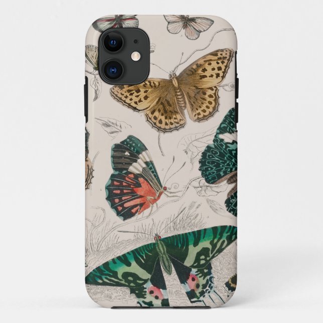Funda De Case-Mate Para iPhone Colección de mariposa Mariposas antiguas (Reverso)