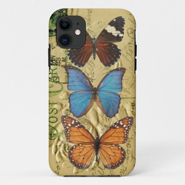 Funda De Case-Mate Para iPhone Colección de mariposas (Reverso)