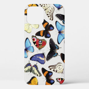 Funda Para iPhone 12 Colección de mariposas vintage realista.