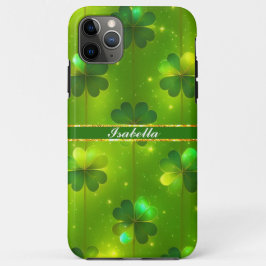 Funda Para iPhone 11 Pro Max Colección Green Trendy St Patrick's Day Clover