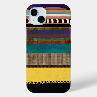 Funda Para iPhone 15 Mini Colección masculina grungo de colores de bloques R