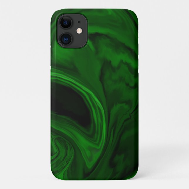 Funda De Case-Mate Para iPhone colecciones de piedra de malaquita verde de textur (Reverso)