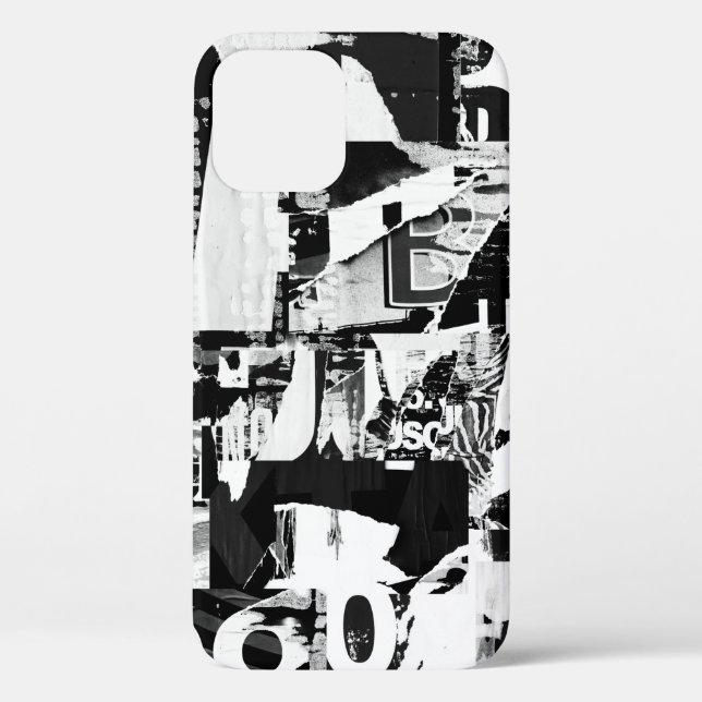 Funda De Case-Mate Para iPhone Colectivo de posters de publicidad de calle rota (Reverso )