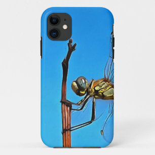 Funda Para iPhone 11 Colgar Sobre La Dragonfly Artística Contra El Azul