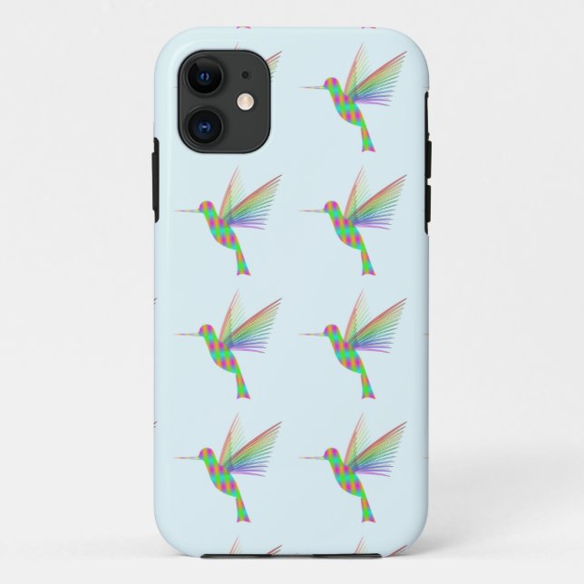 Funda De Case-Mate Para iPhone Colibrí arcoiris (Reverso)