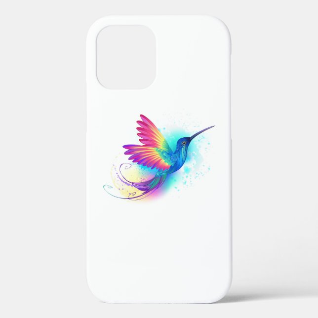 Funda De Case-Mate Para iPhone Colibrí arcoiris exótica (Reverso )