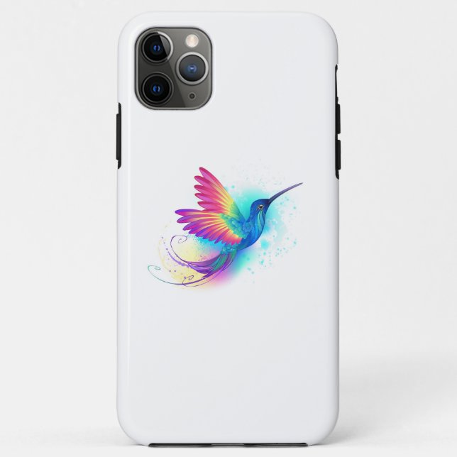 Funda De Case-Mate Para iPhone Colibrí arcoiris exótica (Reverso)