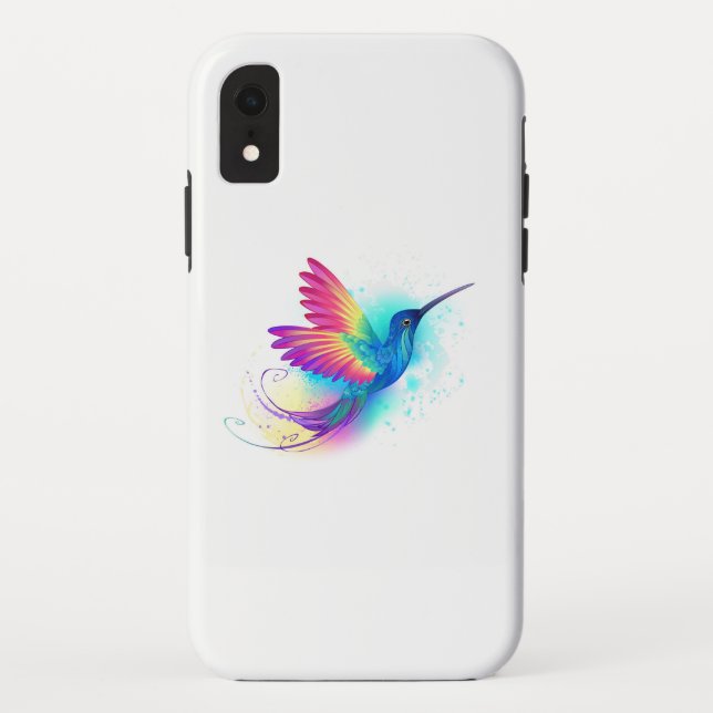 Funda De Case-Mate Para iPhone Colibrí arcoiris exótica (Reverso)
