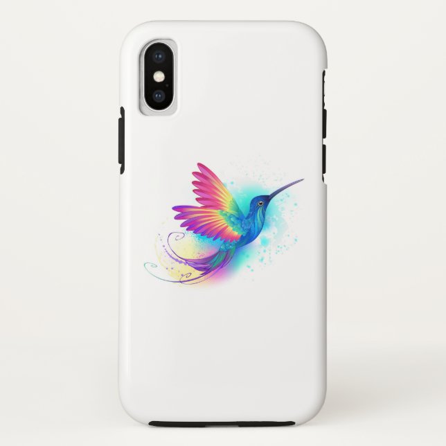 Funda De Case-Mate Para iPhone Colibrí arcoiris exótica (Reverso)