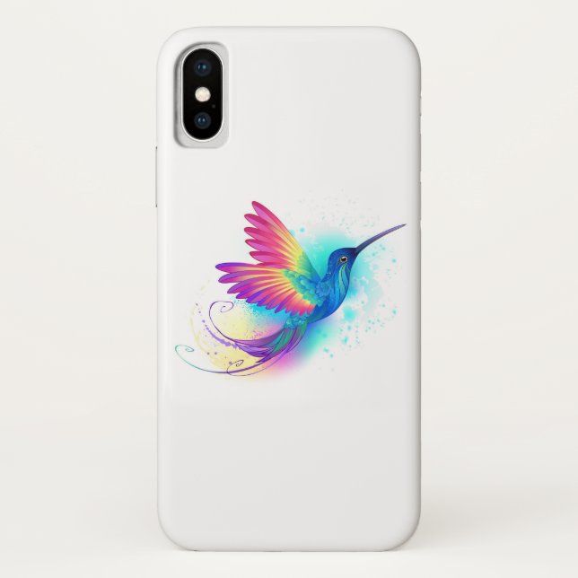 Funda De Case-Mate Para iPhone Colibrí arcoiris exótica (Reverso)
