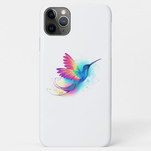 Funda De Case-Mate Para iPhone Colibrí arcoiris exótica (Reverso)