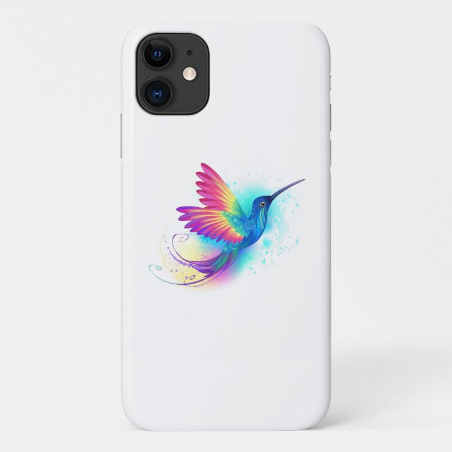 Funda De Case-Mate Para iPhone Colibrí arcoiris exótica (Reverso)