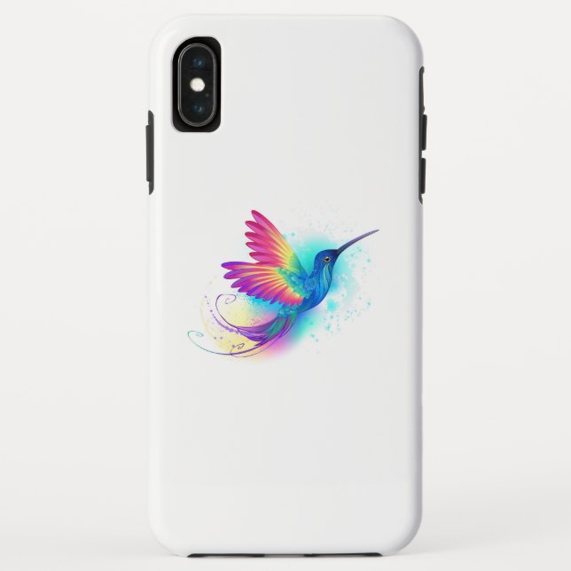 Funda De Case-Mate Para iPhone Colibrí arcoiris exótica (Reverso)