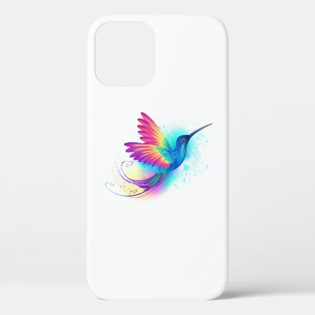 Funda De Case-Mate Para iPhone Colibrí arcoiris exótica (Reverso )