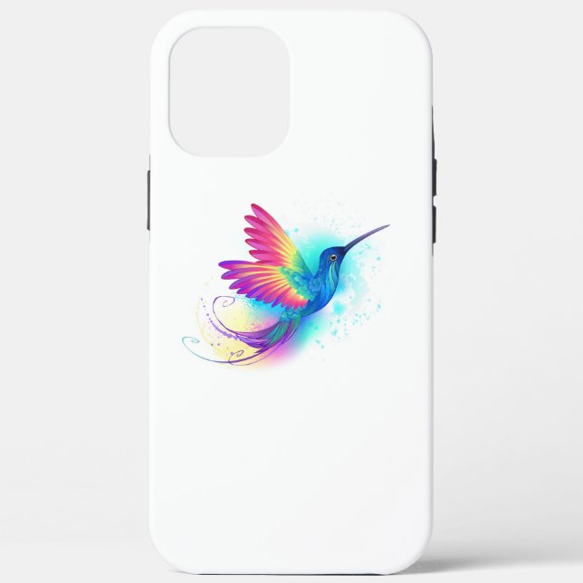 Funda De Case-Mate Para iPhone Colibrí arcoiris exótica (Reverso )