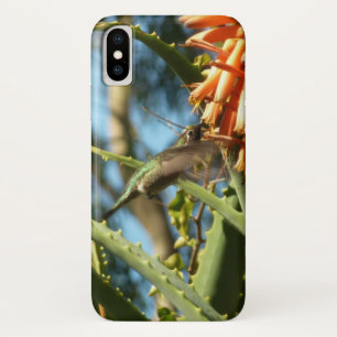 Funda Para iPhone X Colibrí de Garganta Negra en Vuelo