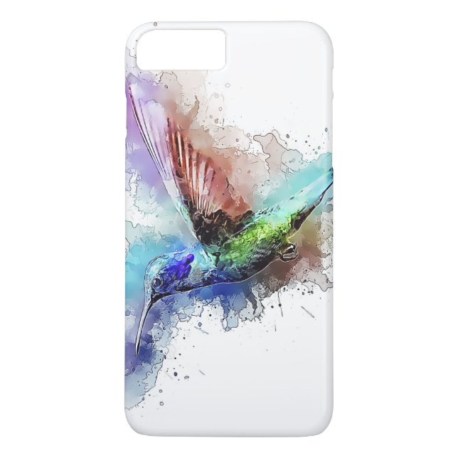 Funda De Case-Mate Para iPhone Colibrí de la acuarela (Reverso)