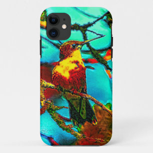 Funda Para iPhone 11 Colibrí En El Jardín