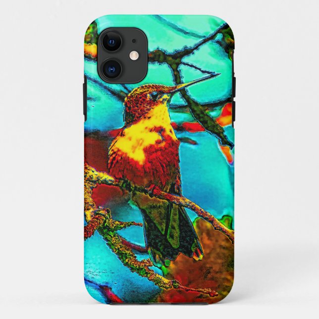 Funda De Case-Mate Para iPhone Colibrí En El Jardín (Reverso)