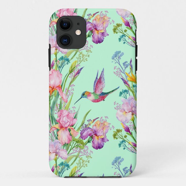 Funda De Case-Mate Para iPhone Colibrí En El Jardín (Reverso)
