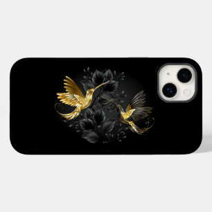 Funda Para iPhone 14 Plus De Case-Mate Colibrí negro y dorado