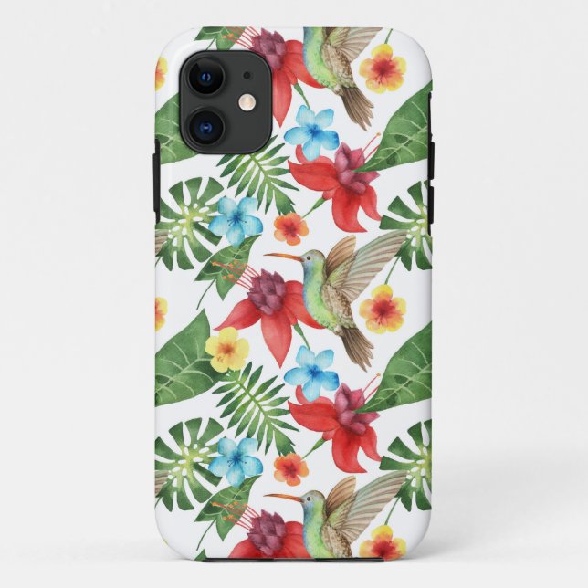 Funda De Case-Mate Para iPhone Colibrí tropical (Reverso)