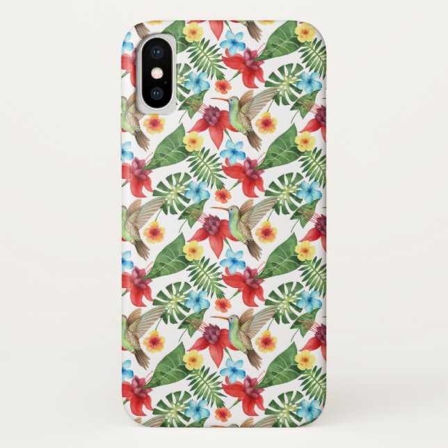 Funda De Case-Mate Para iPhone Colibrí tropical (Reverso)