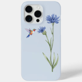 Funda Para iPhone 15 Pro Max Colibrí y Cornflower