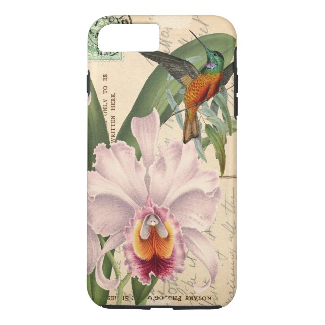 Funda De Case-Mate Para iPhone Colibrí y orquídea (Reverso)