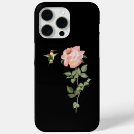 Funda Para iPhone 15 Pro Max Colibrí y Rosa
