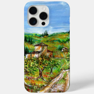 FUNDA PARA iPhone 15 PRO MAX COLINAS VERDES Y OLIVOS EN EL PAISAJE DE TOSCANA