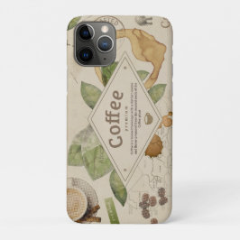 Funda Para iPhone 11 Pro Collage AcuarelaCafé