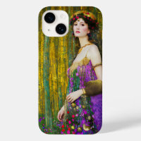 Collage al estilo Klimt retrato de una mujer