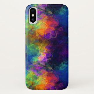 Funda Para iPhone X Collage colorido de papel de tejidos