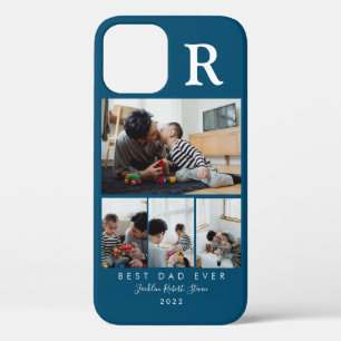Funda Para iPhone 12 Collage de 4 Fotos Personalizado Mejor Papá del Mu