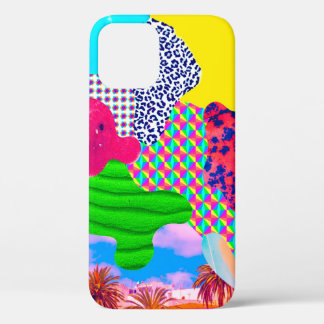 Funda Para iPhone 12 Collage de arte contemporáneo. Mezclar texturesart