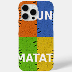 Funda Para iPhone 15 Pro Max Collage de arte pop colorido y mensaje "Hakuna Mat