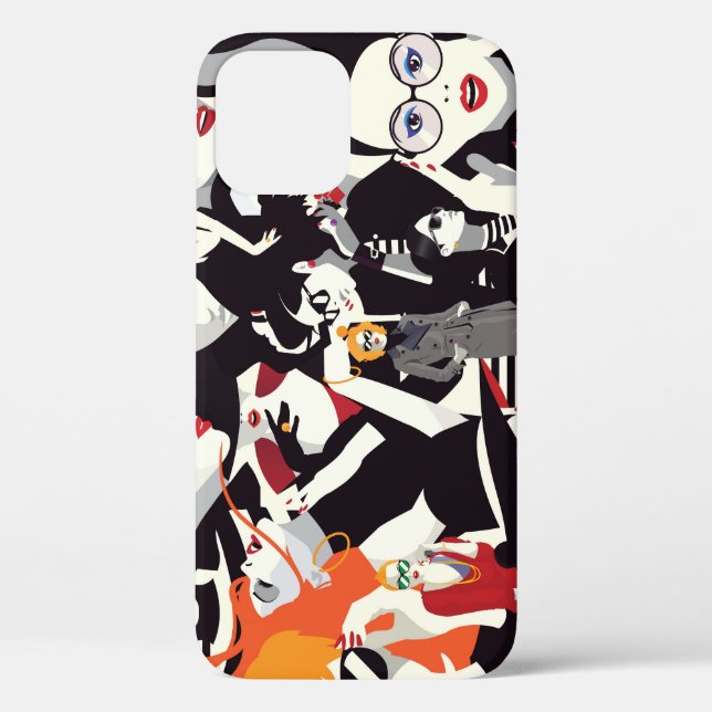 Funda De Case-Mate Para iPhone Collage de chicas de moda: arte pop (Reverso )