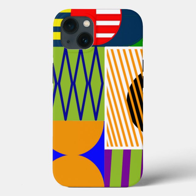 Funda De Case-Mate Para iPhone Collage de forma de Bauhaus (Reverso )