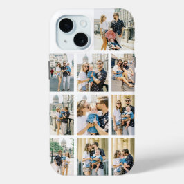 Funda Para iPhone 15 Collage de fotos 10 personalizado